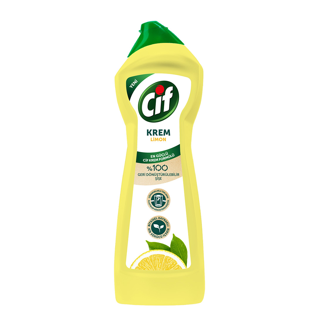 Cif Limonlu Krem ile en zor kirleri %100 ortadan kaldırın ve %100 ışıltılı sonuçlarla güzel yüzeylere merhaba deyin!